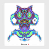 Kleurrijke oude ruimte idol v1 sticker (Vel)