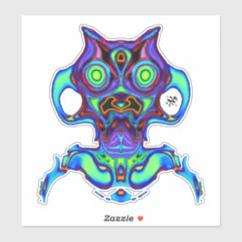 Kleurrijke oude ruimte idol v1 sticker