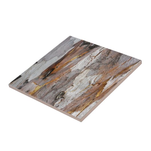 Kleurrijke oude schors tegeltje (Zijkant)