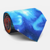 Kleurrijke Outer Space Sci Fi Stropdas (Opgerold)