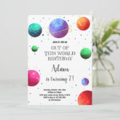 Kleurrijke Outer Space Theme voor kinderen Kaart (Staand voorkant)