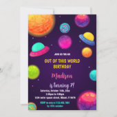 Kleurrijke Outer Space Theme voor kinderen Kaart (Voorkant)