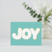 Kleurrijke Outline Art - Joy - woord briefkaarten (Staand voorkant)