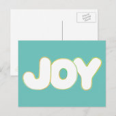 Kleurrijke Outline Art - Joy - woord briefkaarten (Voorkant / Achterkant)