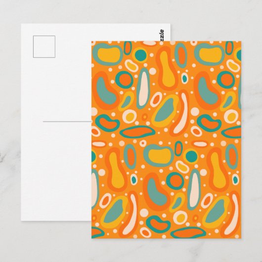 Kleurrijke ovalen briefkaart (Voorkant / Achterkant)