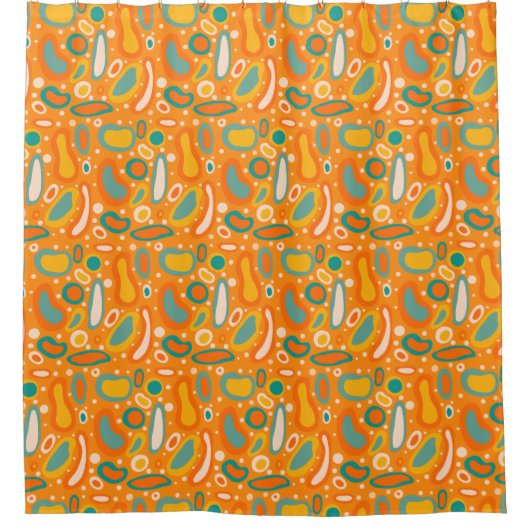 Kleurrijke ovalen douchegordijn (Voorkant)