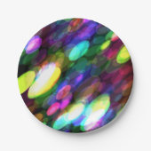 Kleurrijke Ovalen Papieren Borden Papieren Bordje (Voorkant)