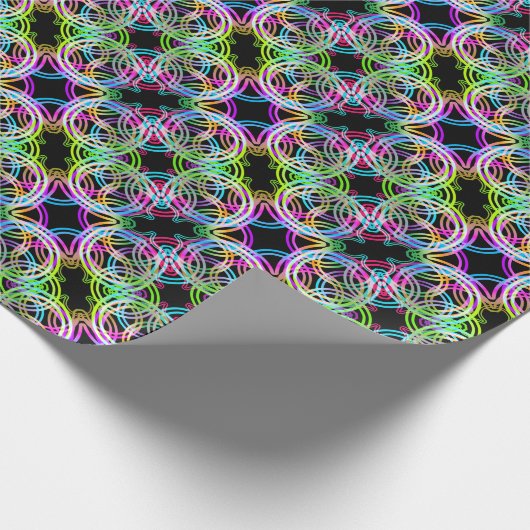 Kleurrijke overlappende cirkels cadeaupapier (Hoek)