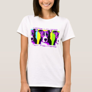 Kleurrijke overloops Niet strijders Pit Bull Shirt