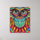 Kleurrijke Owl Canvas afdrukken (Voorkant)