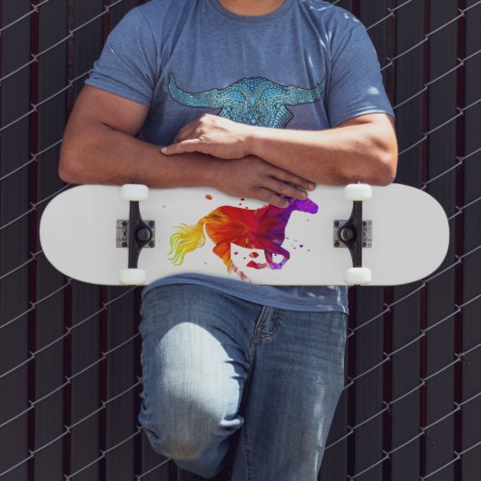 Kleurrijke Paard Persoonlijk Skateboard (Buiten 3)