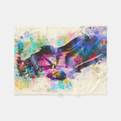 Kleurrijke Paard Waterverf Art Print Gift Lovers Fleece Deken (Voorkant (Horizontaal))