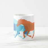 Kleurrijke paarden hardlopen magische mok (Center)