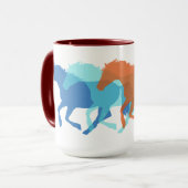 Kleurrijke Paarden Rennen Mok (Voorkant links)