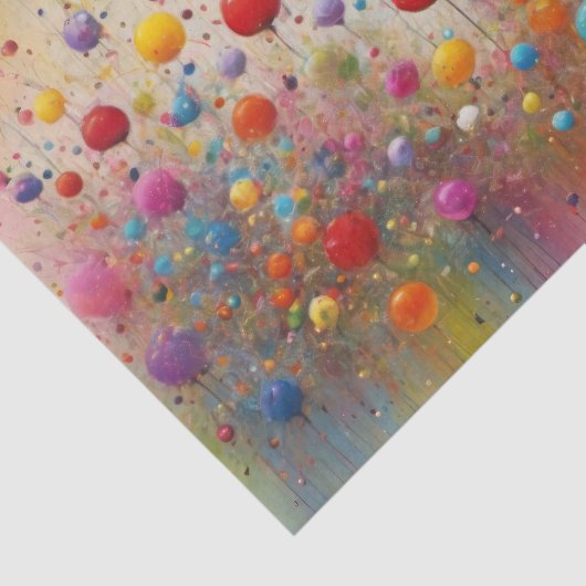 Kleurrijke Paardenbloem Puffball - Decoupage - Tissuepapier (Detail)