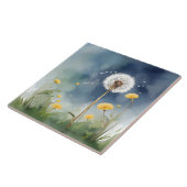 Kleurrijke paardenbloem Waterverf kunst Tegeltje (Zijkant)