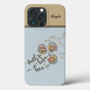 Kleurrijke paardenbloemen Christelijk Faith Hope L Case-Mate iPhone Case