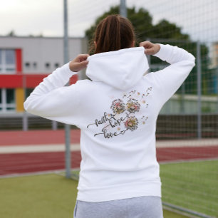 Kleurrijke paardenbloemen Christelijk Faith Hope L Hoodie