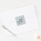 Kleurrijke paardenbloemen Christelijk Faith Hope L Vierkante Sticker (Envelop)