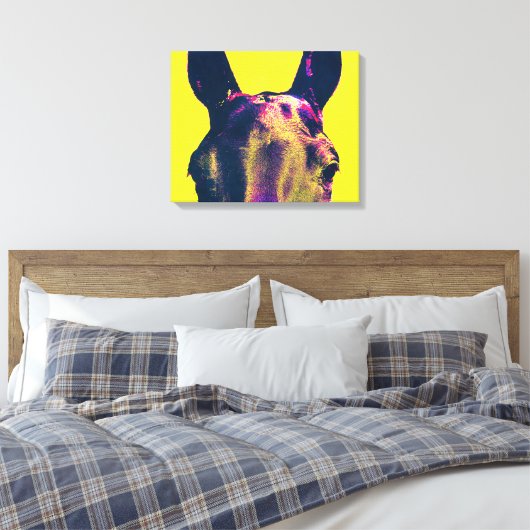 Kleurrijke paardenogen Fotografische kunst Canvas Afdruk (Insitu (Slaapkamer))