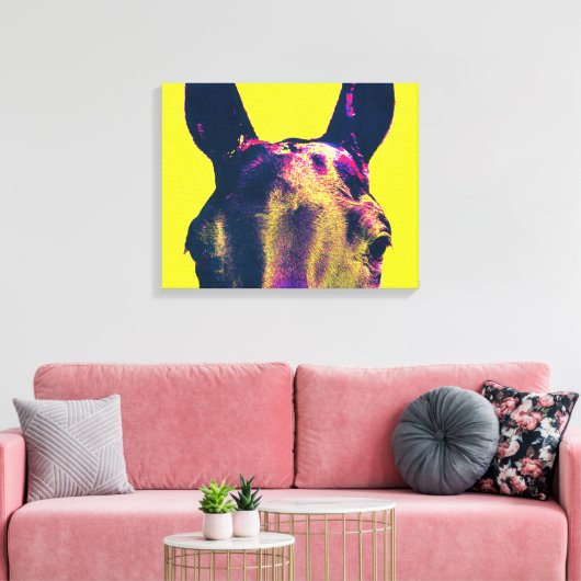 Kleurrijke paardenogen Fotografische kunst Canvas Afdruk (Insitu (Woonkamer))