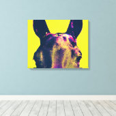 Kleurrijke paardenogen Fotografische kunst Canvas Afdruk (Insitu (Houten vloer))