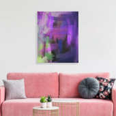 Kleurrijke Paarse Abstracte Canvas afdrukken (Insitu (Woonkamer))