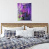 Kleurrijke Paarse Abstracte Canvas afdrukken (Insitu (Slaapkamer))
