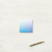 Kleurrijke Paarse Blauwe Ombre Gradiënten & Uw Scr Post-it® Notes (Op bureau)