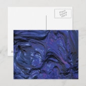 Kleurrijke Paarse blauwe verf met zware textuur Briefkaart (Voorkant / Achterkant)