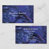 Kleurrijke Paarse blauwe verf met zware textuur Visitekaartje (Voorkant / Achterkant)