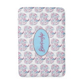 Kleurrijke Paarse & Blauwgroen Boomhart Custom Badmat (Voorkant Verticaal)