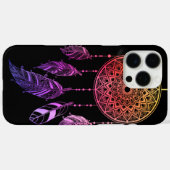 Kleurrijke paarse droamcatcher veer Stijlvol Case-Mate iPhone Case (Achterkant (horizontaal))
