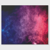 Kleurrijke paarse en blauwe rookwolken op de donke cadeaupapier (Vlak)