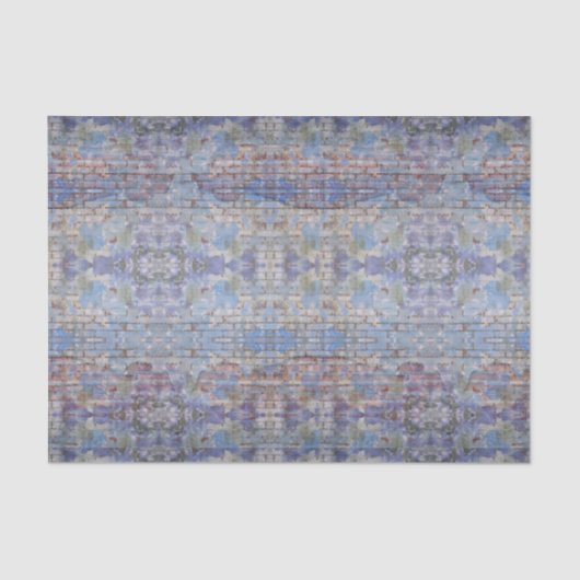 Kleurrijke Paarse en Blue Street Art Graffiti Wall Tissuepapier (Voorkant)