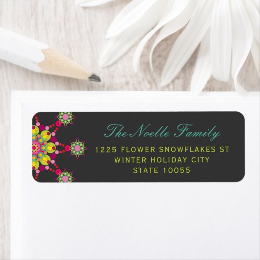 Kleurrijke Paarse feestelijke bloemster moderne va Etiket (Insitu)