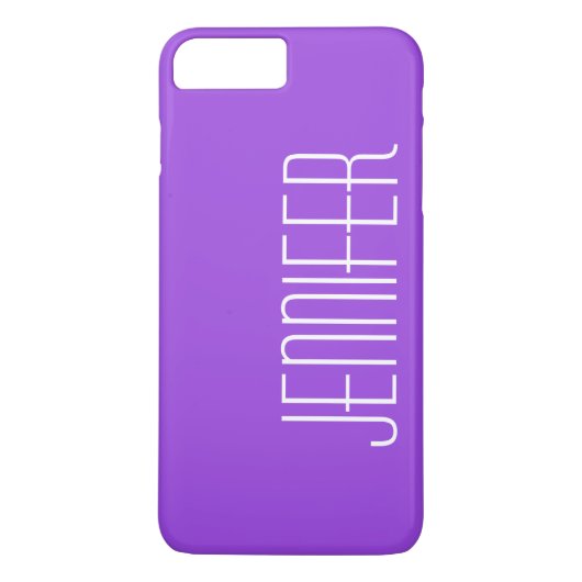 Kleurrijke Paarse, gepersonaliseerde Jumbo naam Case-Mate iPhone Case (Achterkant)