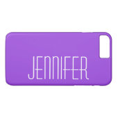 Kleurrijke Paarse, gepersonaliseerde Jumbo naam Case-Mate iPhone Case (Achterkant (Horizontaal))
