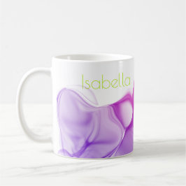 Kleurrijke Paarse Inkt Lime Groene Naam Moderne Ku Koffiemok