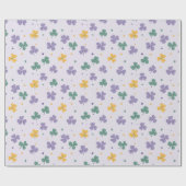 Kleurrijke paarse Klaver bladeren inpakpapier (Vlak)