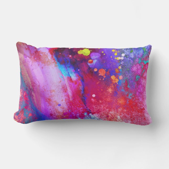 kleurrijke paarse magenta kussen (Voorkant)