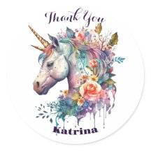 Kleurrijke Paarse magische bloemeneenhoorn Waterve