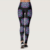  Kleurrijke Paarse Mandala Mystical Leggings (Achterkant)