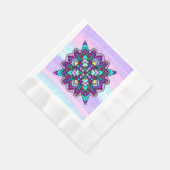  Kleurrijke Paarse Mandala Mystical Servet (Hoek)