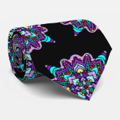 Kleurrijke Paarse Mandala Mystical Stropdas (Opgerold)