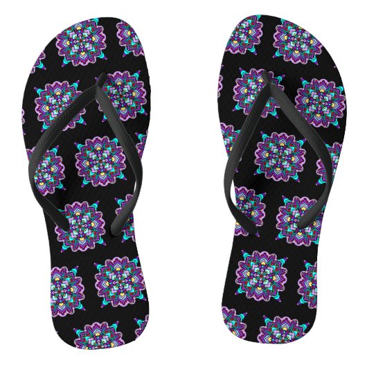  Kleurrijke Paarse Mandala Mystical Teenslippers (Voetbed)