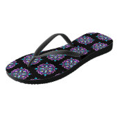  Kleurrijke Paarse Mandala Mystical Teenslippers (Schuin)