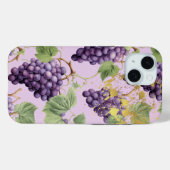 Kleurrijke Paarse, Mauve Grapevine Gold Accent Case-Mate iPhone Case (Achterkant (horizontaal))