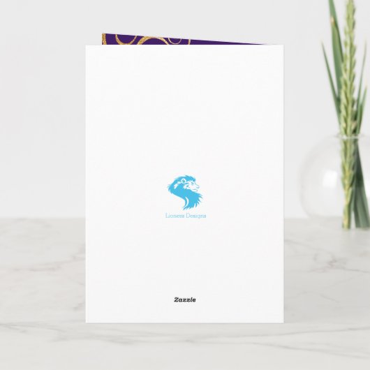 Kleurrijke Paarse paasei Feestdagen Kaart (Achterkant)