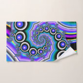 Kleurrijke Paarse Parels Fractal Spiraal Bad Handdoek (Handdoek)